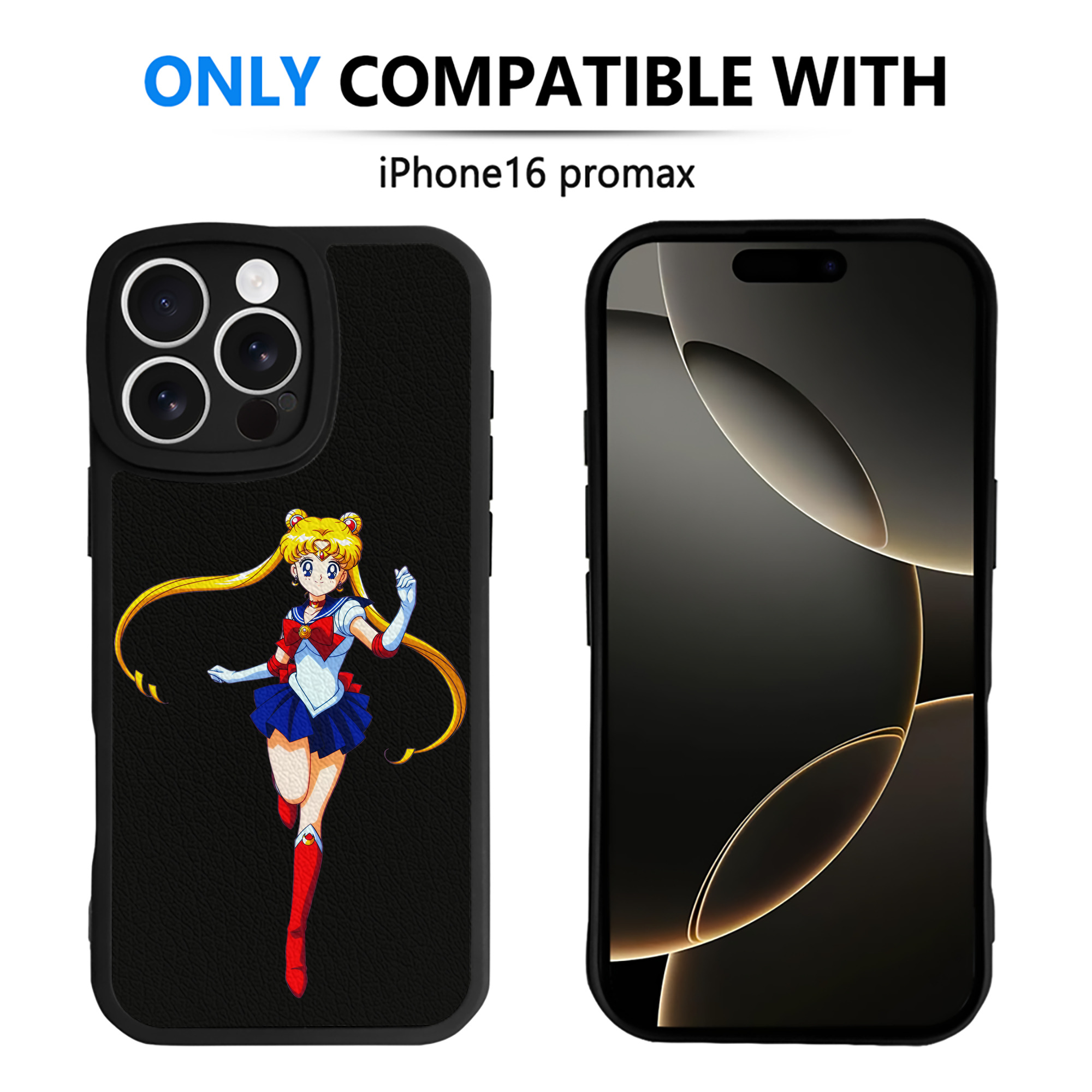 （画像用） 美少女戦士セーラームーン 月野 うさぎ つきの うさぎ Sailor Moon Tsukino Usagi 【iPhone 16シリーズ対応】シリコンスマホケース（レザー調） 材質：シリコン